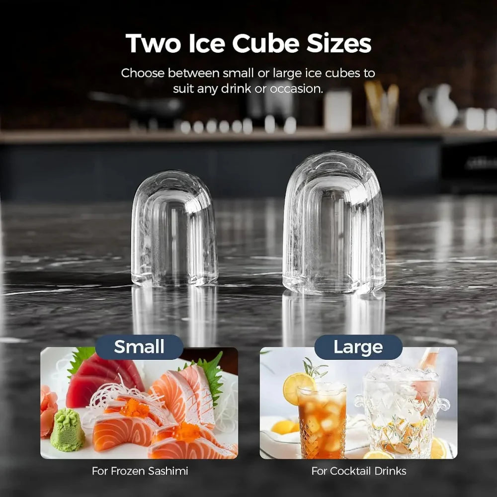 Compact Portable Nugget Ice Maker for Countertop Kitchen Use