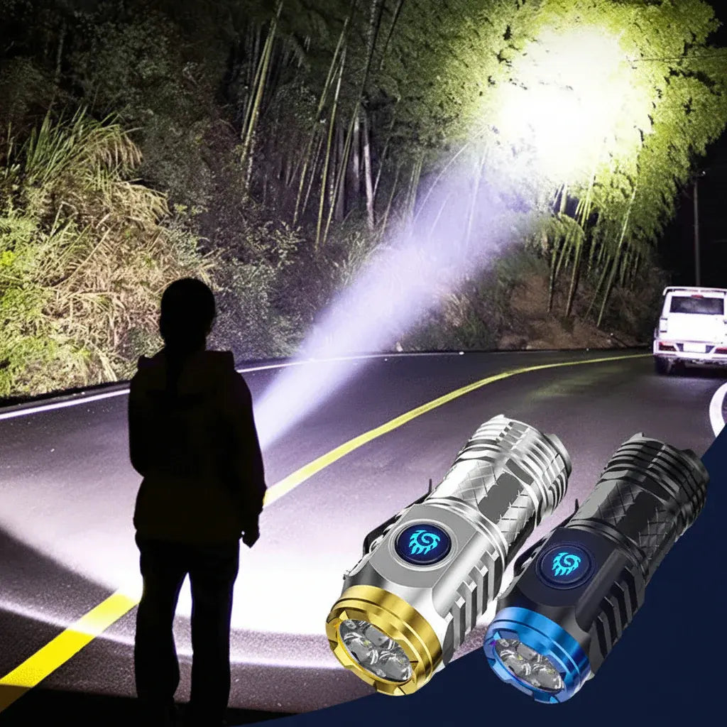 Compact Rechargeable Waterproof Handheld LED Mini Flashlight Torch