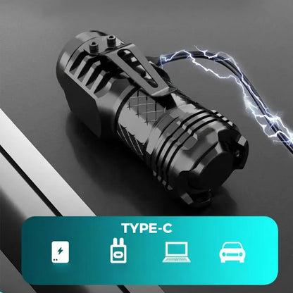 Compact Rechargeable Waterproof Handheld LED Mini Flashlight Torch