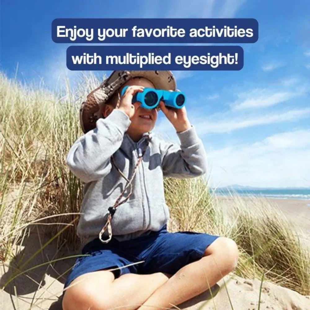 Compact Rubber-Grip Field Binoculars for Children