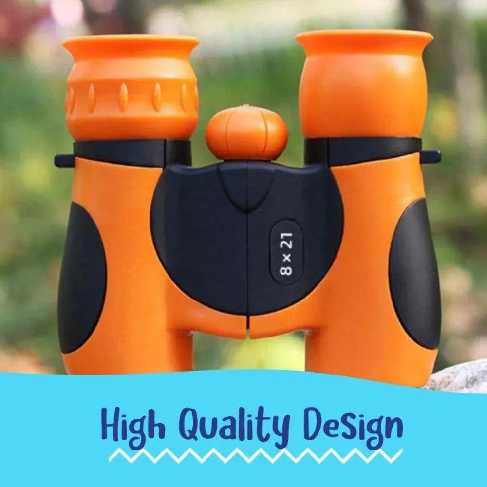 Compact Rubber-Grip Field Binoculars for Children