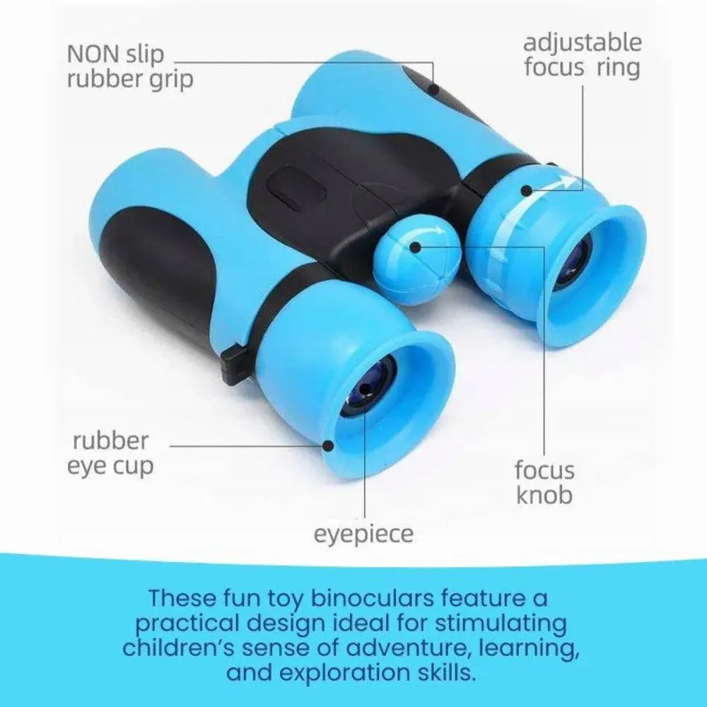 Compact Rubber-Grip Field Binoculars for Children