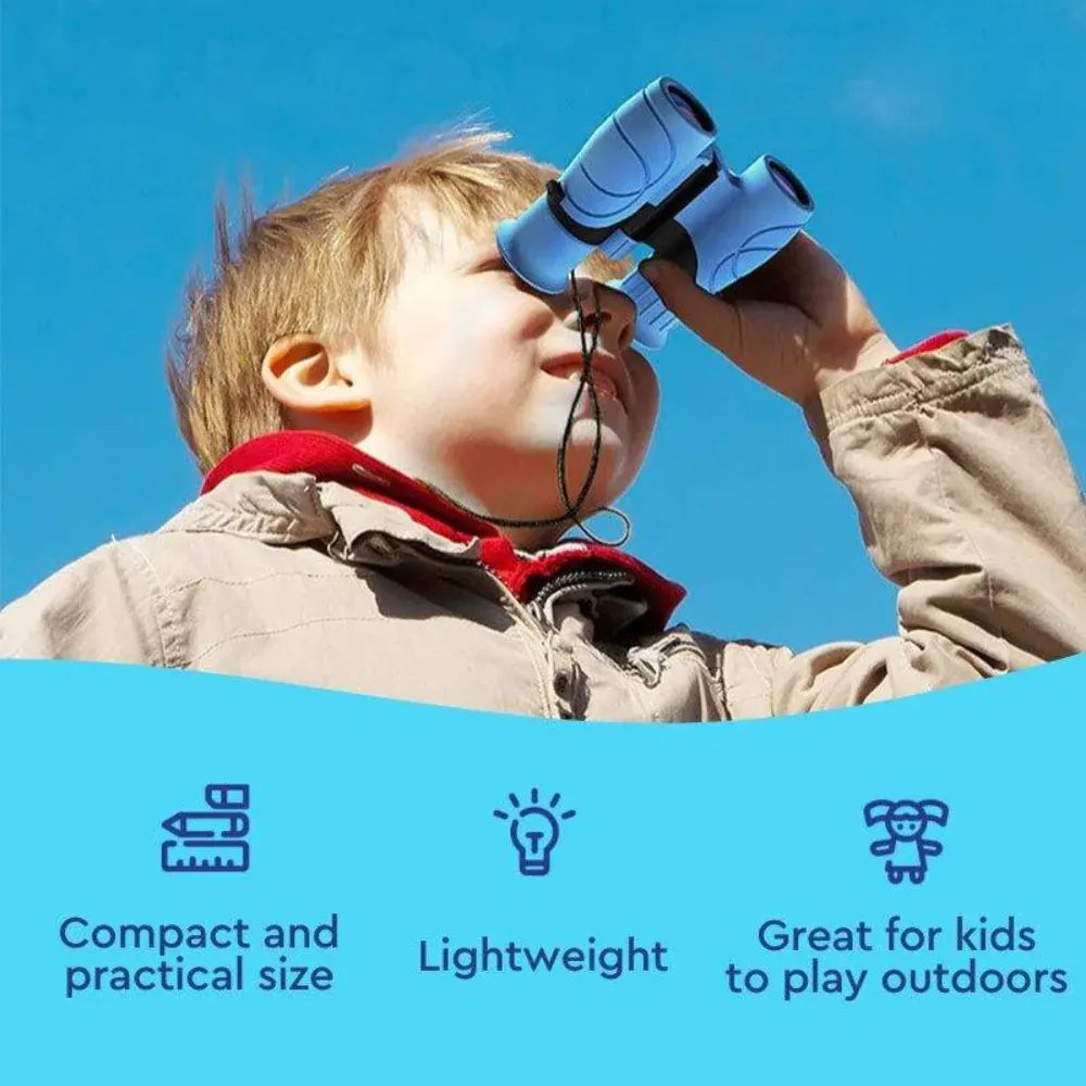 Compact Rubber-Grip Field Binoculars for Children