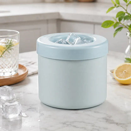 Compact Stackable Ice Cube Tray with Lid - Portable Maker