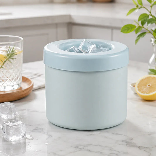 Compact Stackable Ice Cube Tray with Lid - Portable Maker