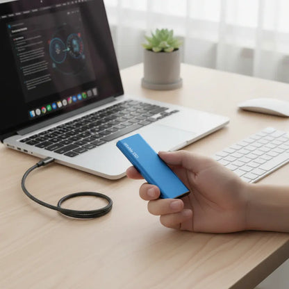 Compact USB-C Portable Solid State Drive Storage Device