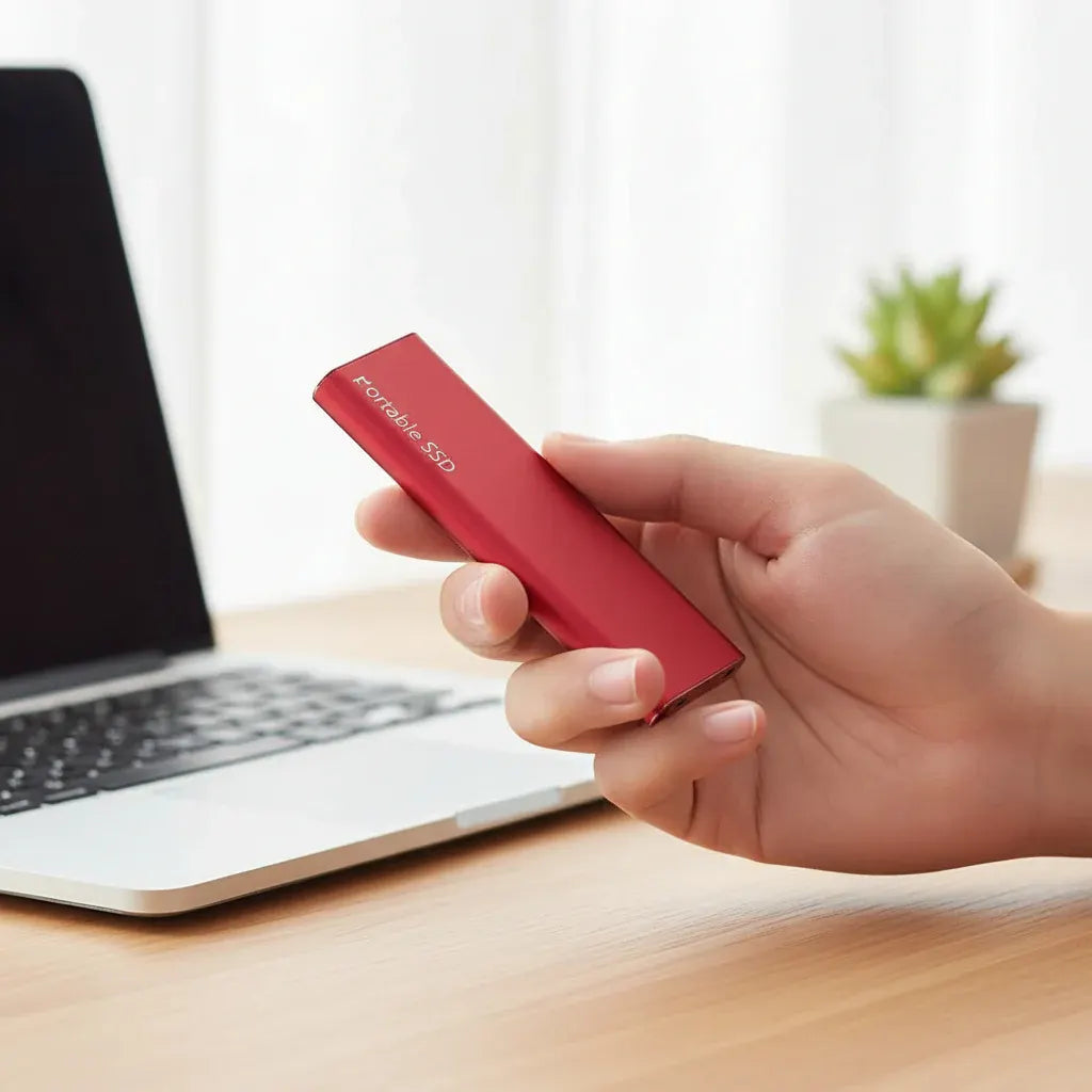 Compact USB-C Portable Solid State Drive Storage Device