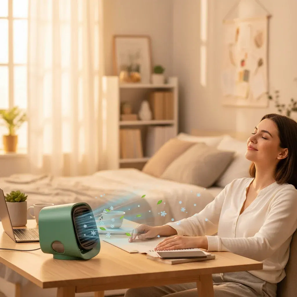 Compact USB Mini Fan Portable Personal Air Cooler