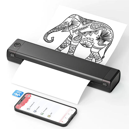 Compact Wireless Bluetooth Portable Printer for Thermal Paper