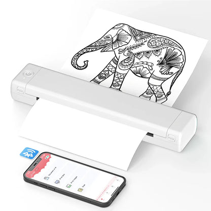 Compact Wireless Bluetooth Portable Printer for Thermal Paper