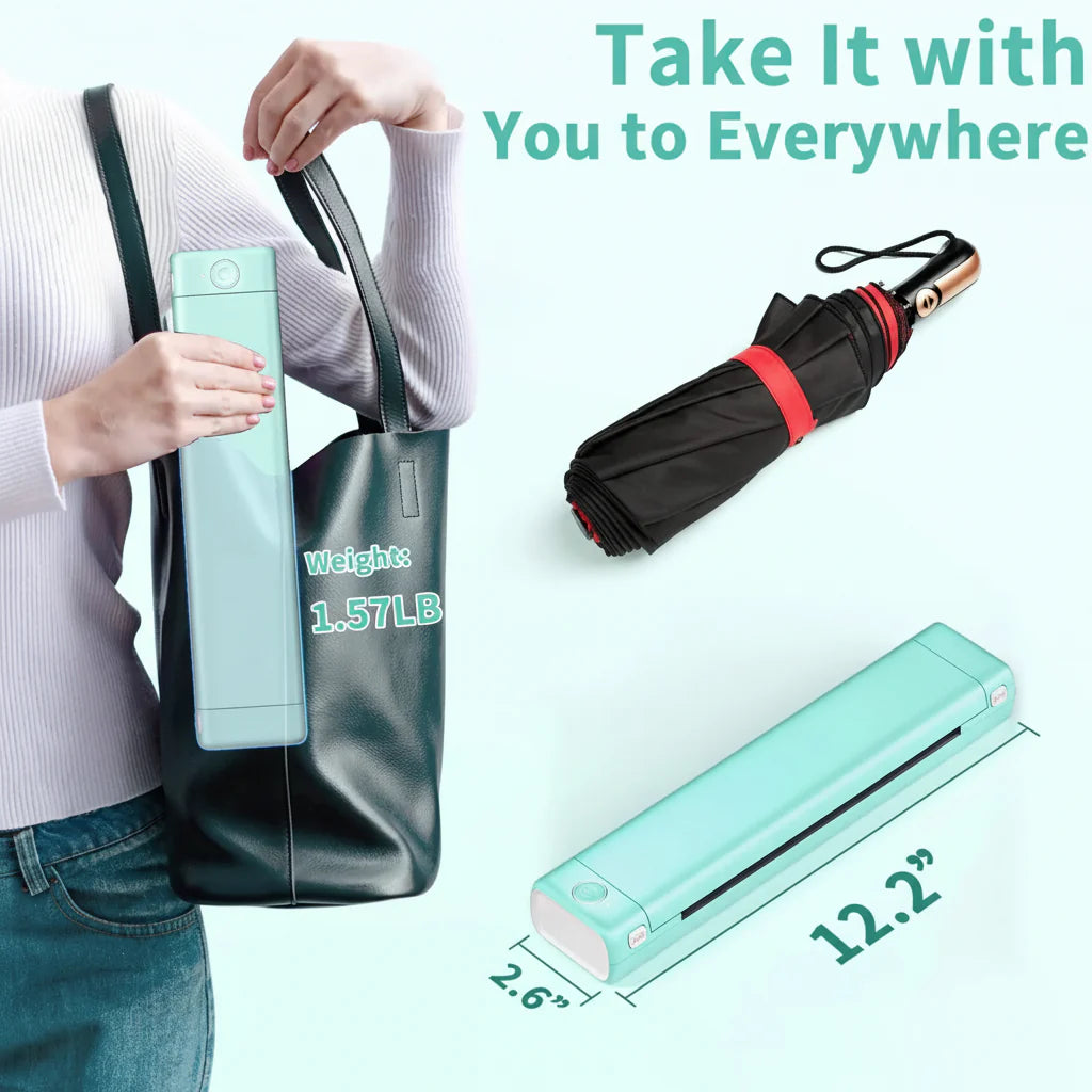 Compact Wireless Bluetooth Portable Printer for Thermal Paper