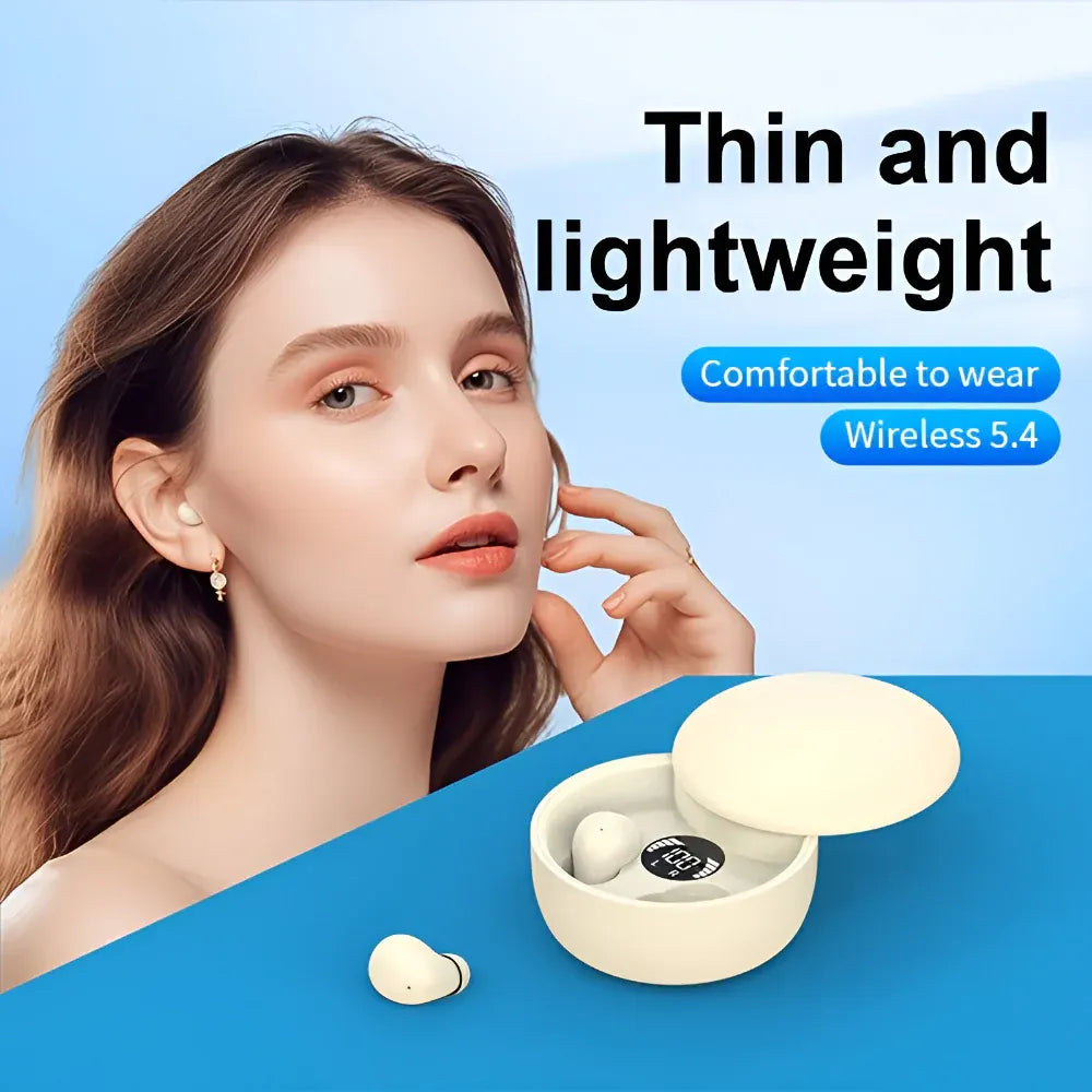 Compact Wireless In-Ear Buds with Touch Control, Rechargeable