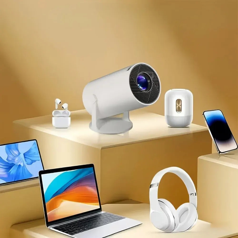Compact Wireless Mini Projector 1080P Supported with 180° Rotating Streaming Display