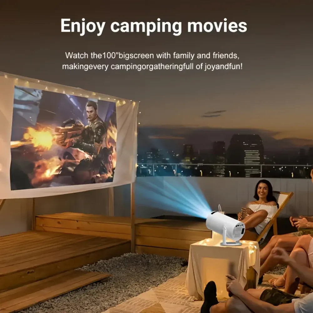 Compact Wireless Mini Projector 1080P Supported with 180° Rotating Streaming Display