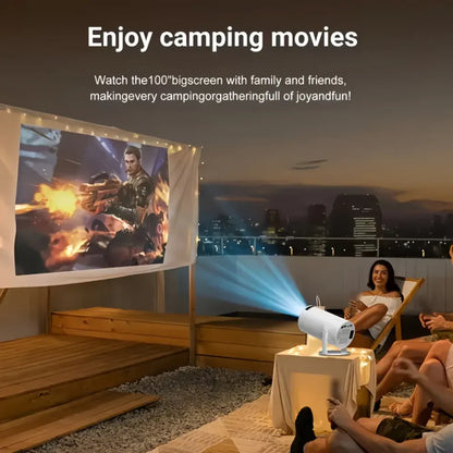 Compact Wireless Mini Projector 1080P Supported with 180° Rotating Streaming Display
