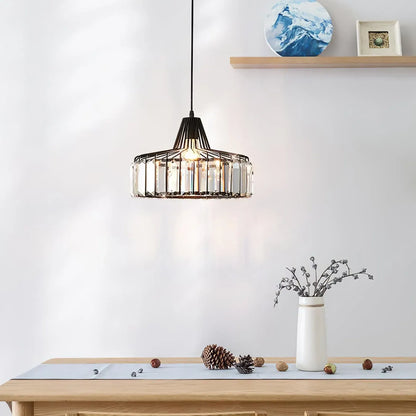 Contemporary Black Crystal Chandelier Pendant | Elegant Ceiling Fixture