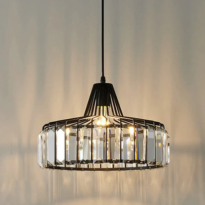 Contemporary Black Crystal Chandelier Pendant | Elegant Ceiling Fixture