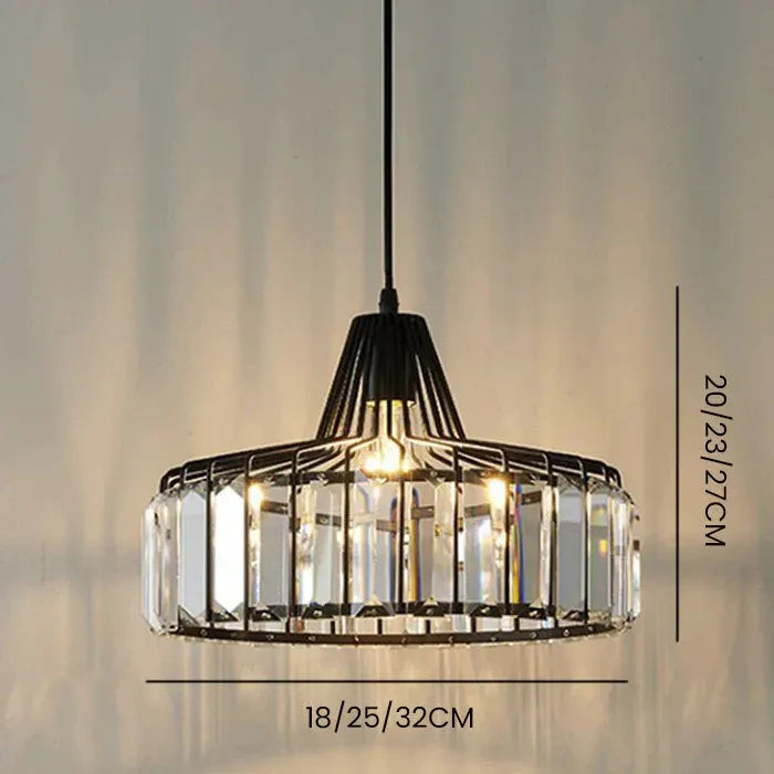 Contemporary Black Crystal Chandelier Pendant | Elegant Ceiling Fixture