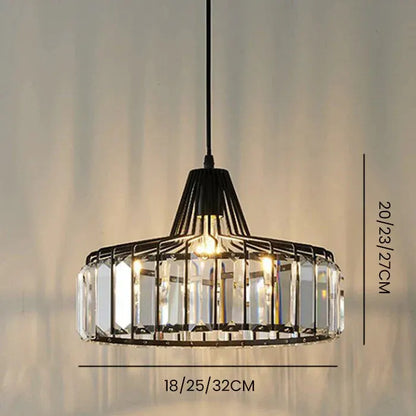 Contemporary Black Crystal Chandelier Pendant | Elegant Ceiling Fixture