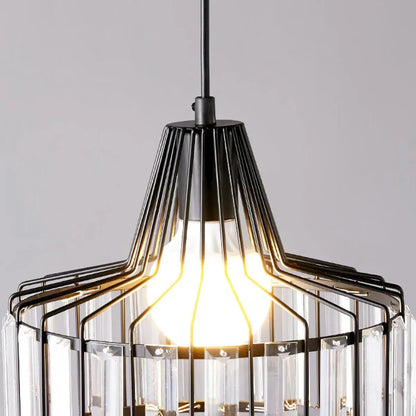 Contemporary Black Crystal Chandelier Pendant | Elegant Ceiling Fixture
