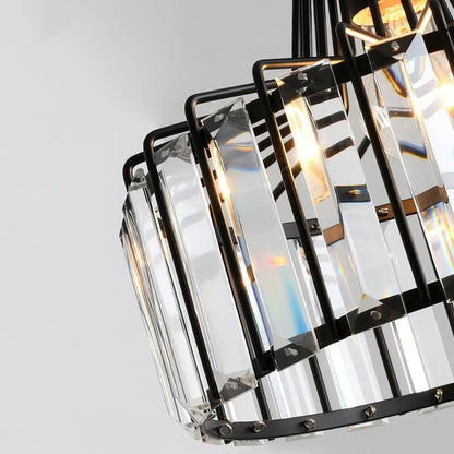 Contemporary Black Crystal Chandelier Pendant | Elegant Ceiling Fixture
