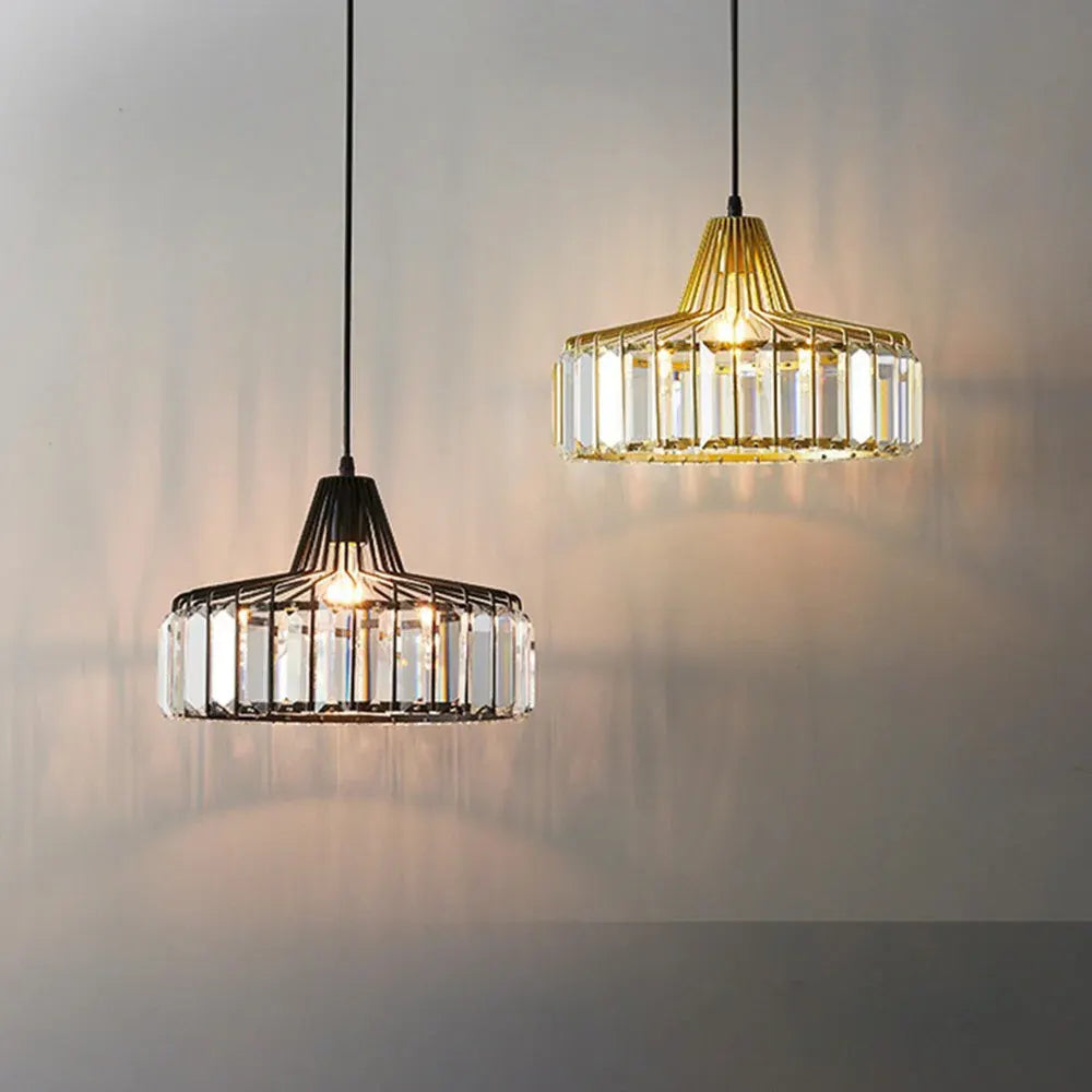 Contemporary Black Crystal Chandelier Pendant | Elegant Ceiling Fixture