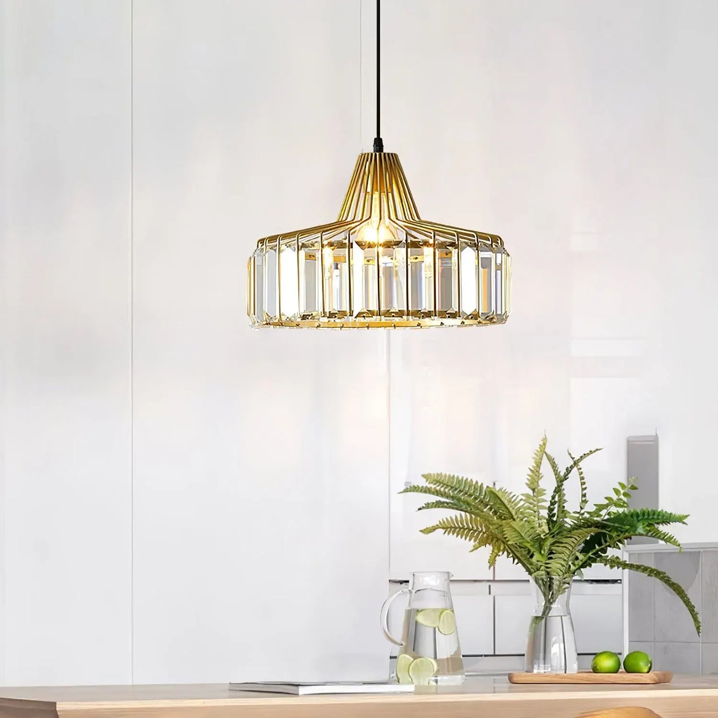 Contemporary Black Crystal Chandelier Pendant | Elegant Ceiling Fixture