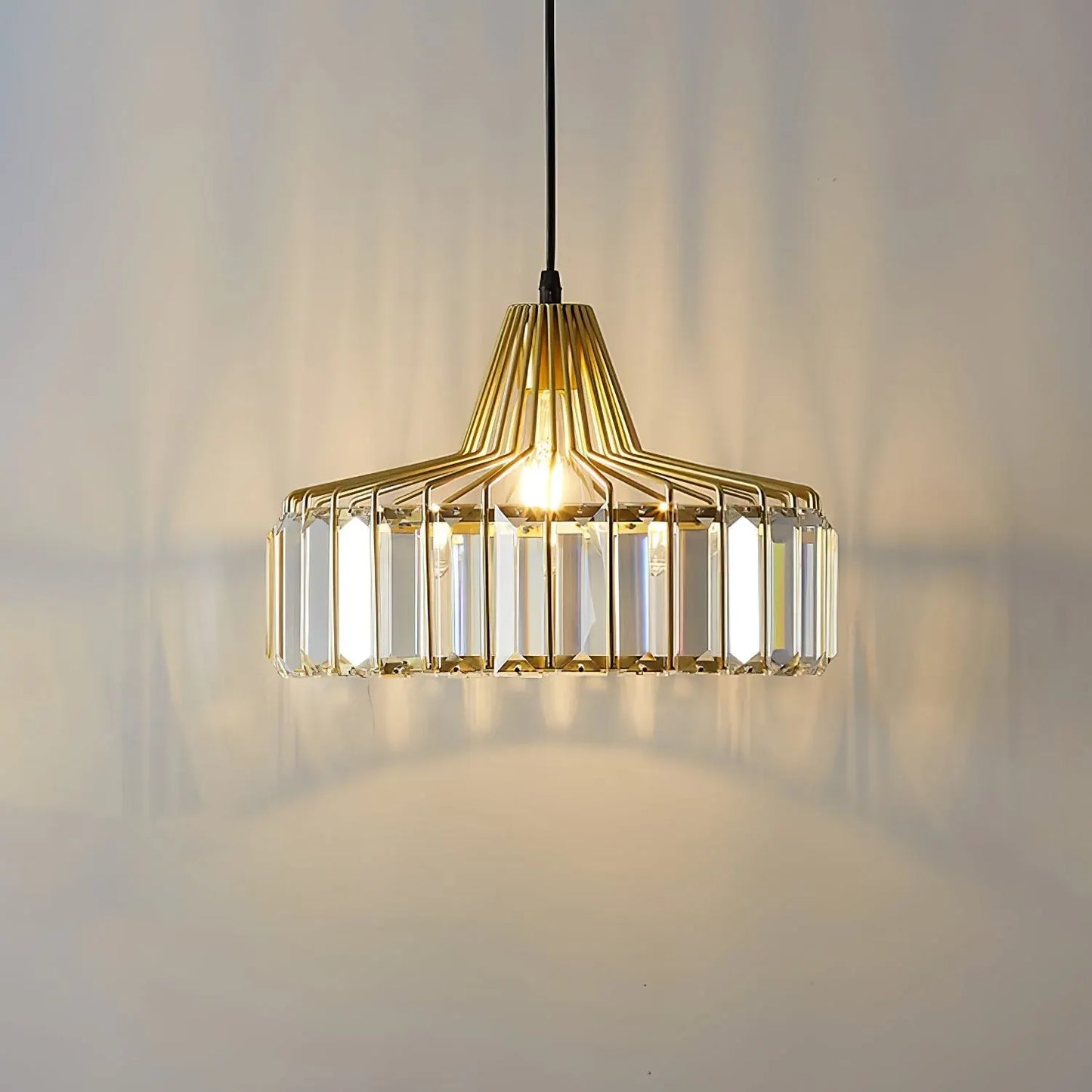Contemporary Black Crystal Chandelier Pendant | Elegant Ceiling Fixture