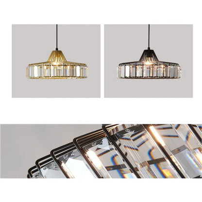 Contemporary Black Crystal Chandelier Pendant | Elegant Ceiling Fixture