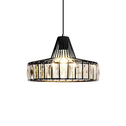 Contemporary Black Crystal Chandelier Pendant | Elegant Ceiling Fixture