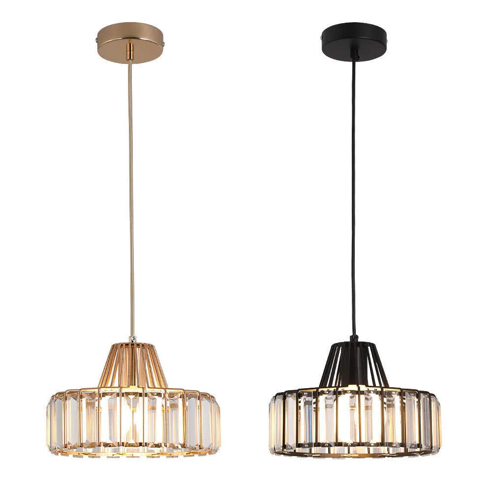 Contemporary Black Crystal Chandelier Pendant | Elegant Ceiling Fixture
