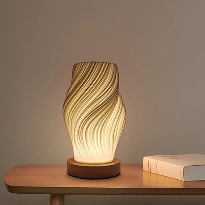 Contemporary LED Spiral Nightstand Lamp | Sleek Dimmable Desk & Bedroom Light
