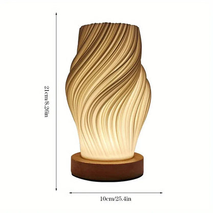 Contemporary LED Spiral Nightstand Lamp | Sleek Dimmable Desk & Bedroom Light