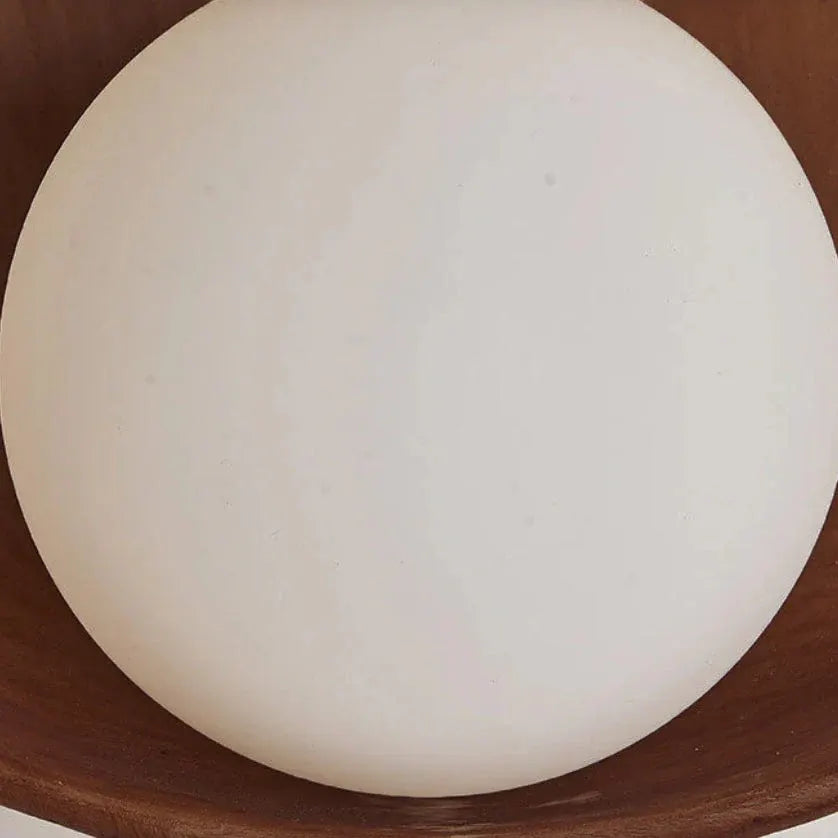 Contemporary Round Wall Sconce | Minimalist Resin & Iron Accent Fixture
