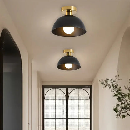 Contemporary Semi-Flush Mount Ceiling Light in Matte Metal Finish