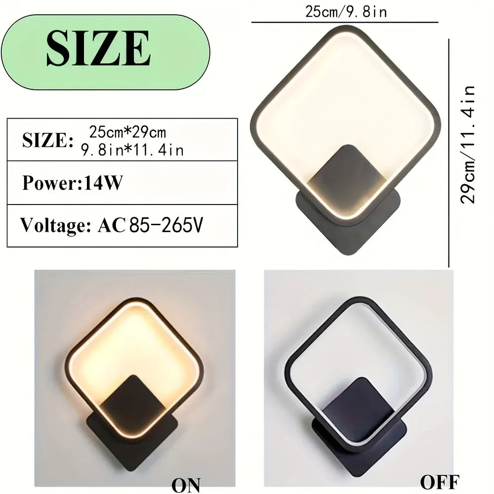 Contemporary Square LED Wall Sconce | Minimalist Geometric Light Fixture
