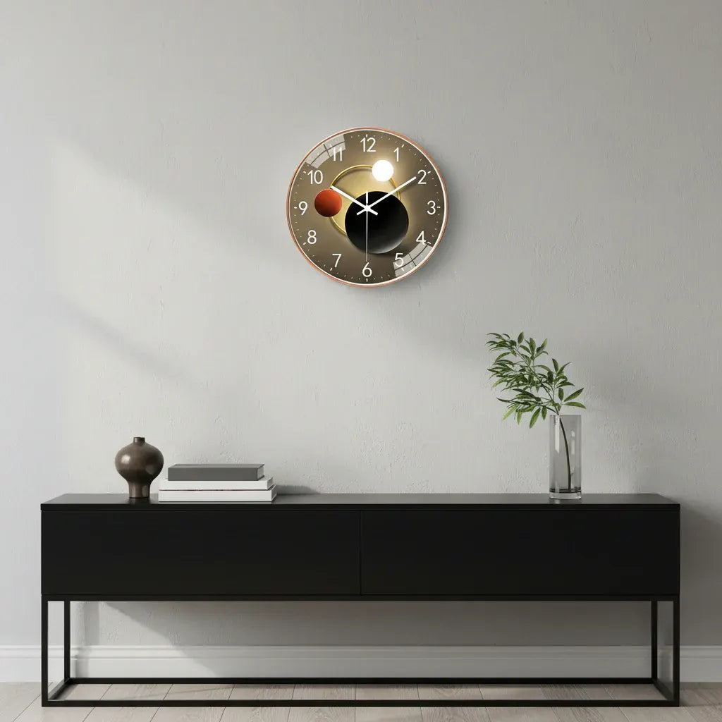 Contemporary Wall Clock Decorative Home Accent Design