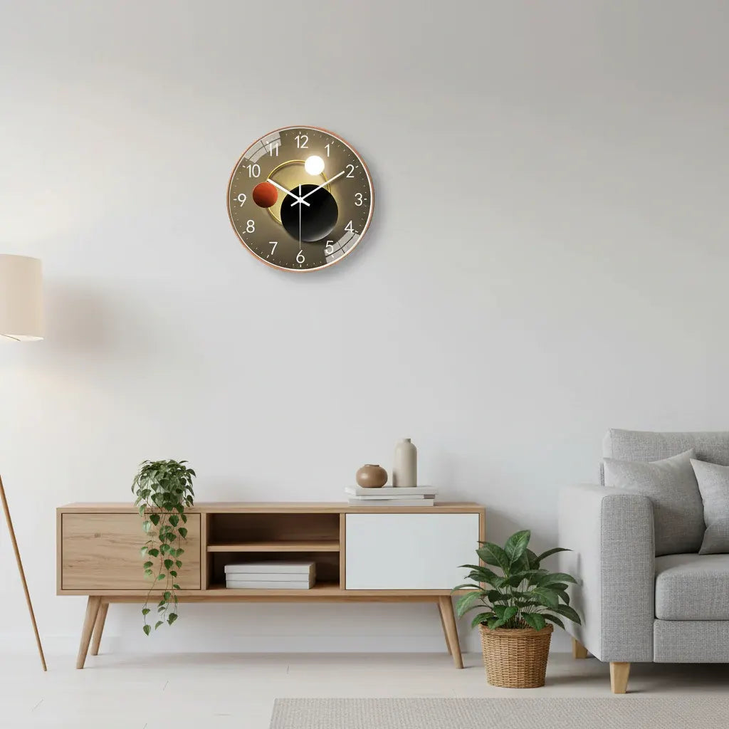 Contemporary Wall Clock Decorative Home Accent Design