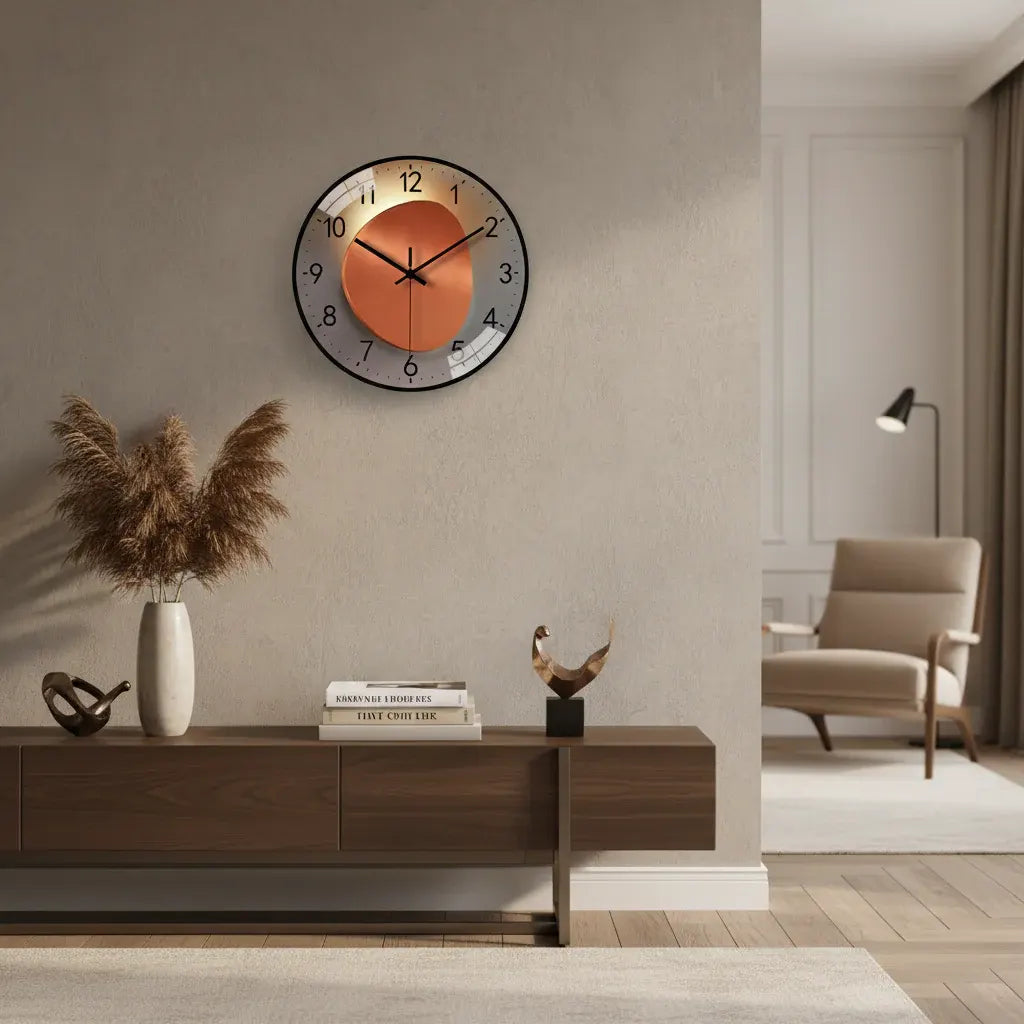 Contemporary Wall Clock Decorative Home Accent Design