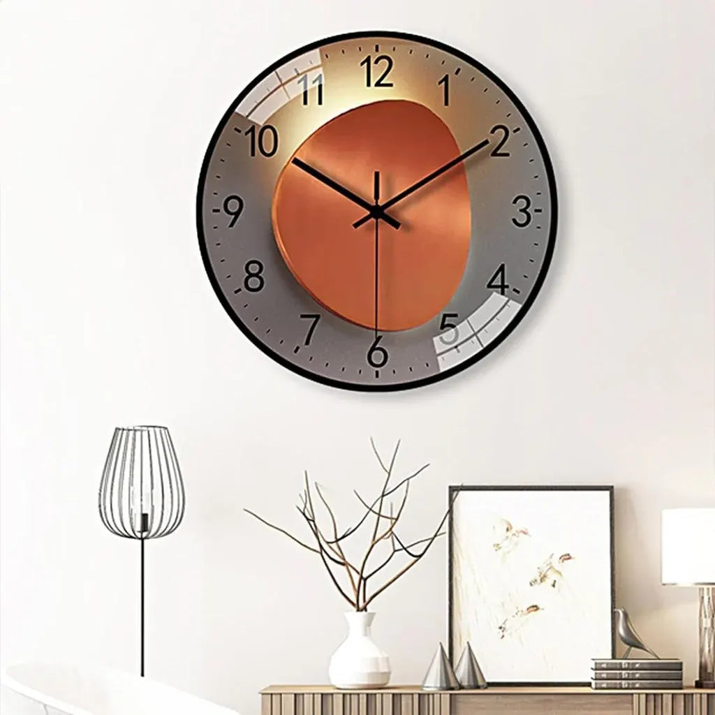 Contemporary Wall Clock Decorative Home Accent Design