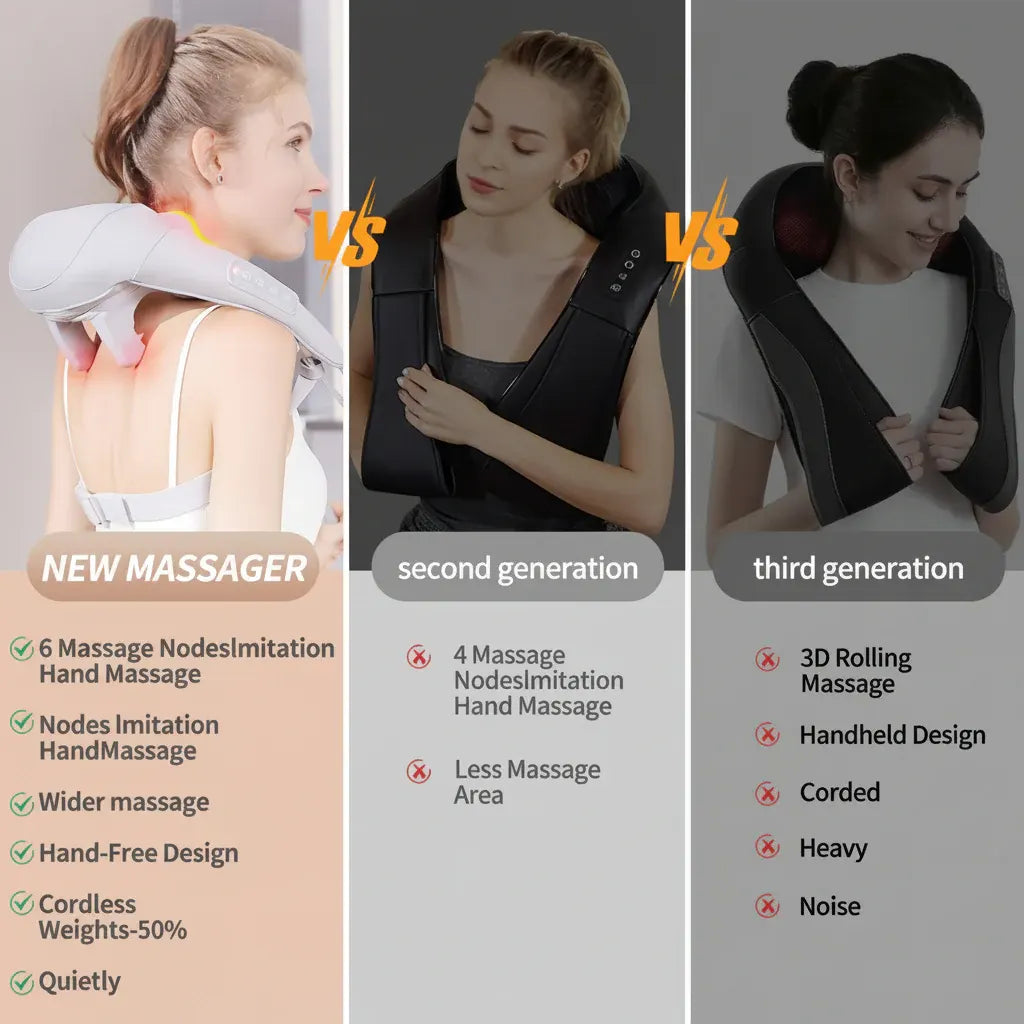 Cordless Neck & Shoulder Massager for Relaxation