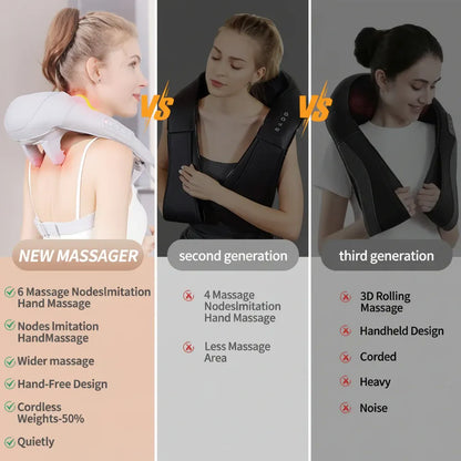 Cordless Neck & Shoulder Massager for Relaxation