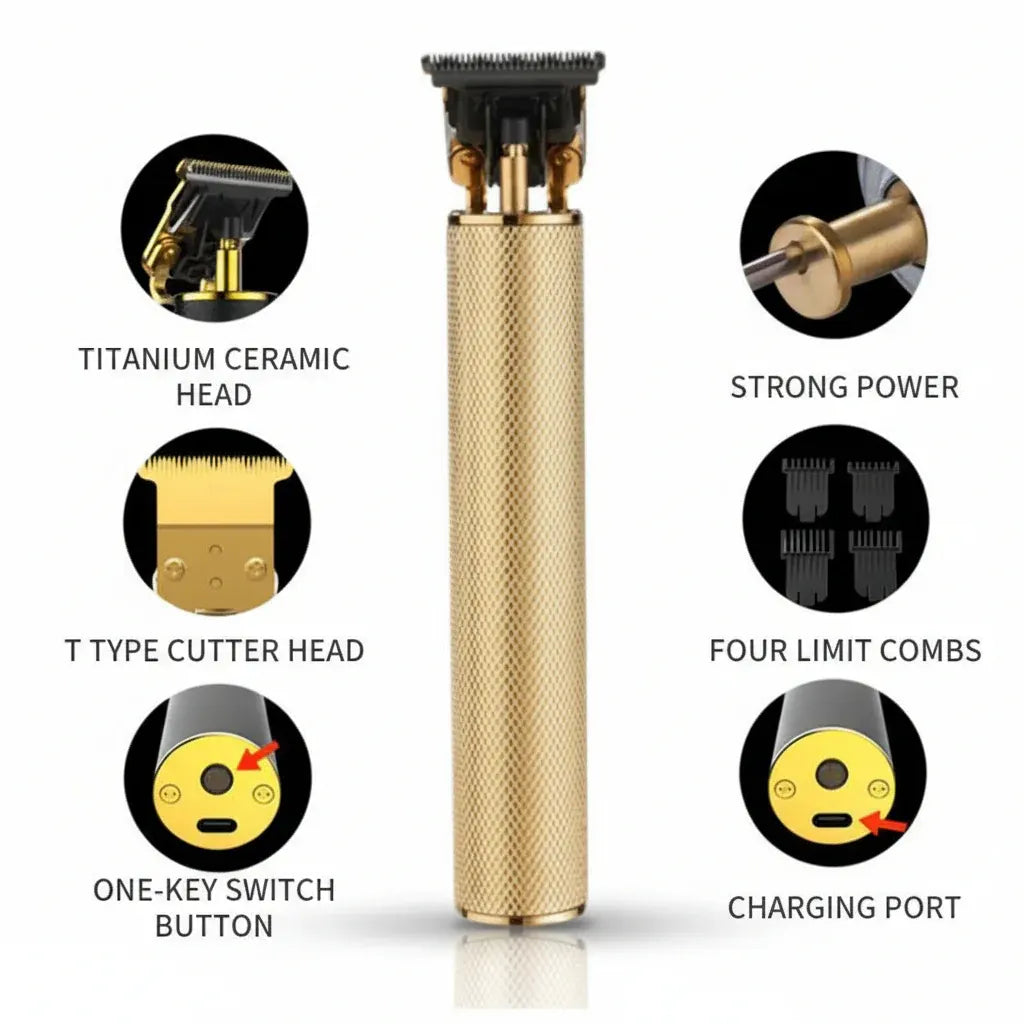 Cordless Professional T-Blade Beard Grooming Trimmer Tool