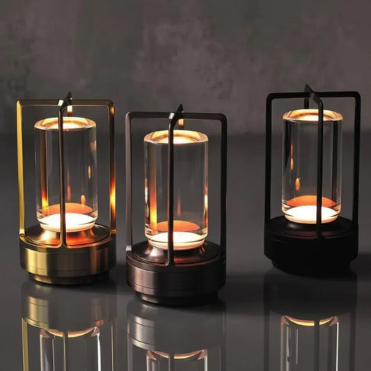 Cordless Rechargeable Battery-Powered Outdoor Lantern Table Lamp