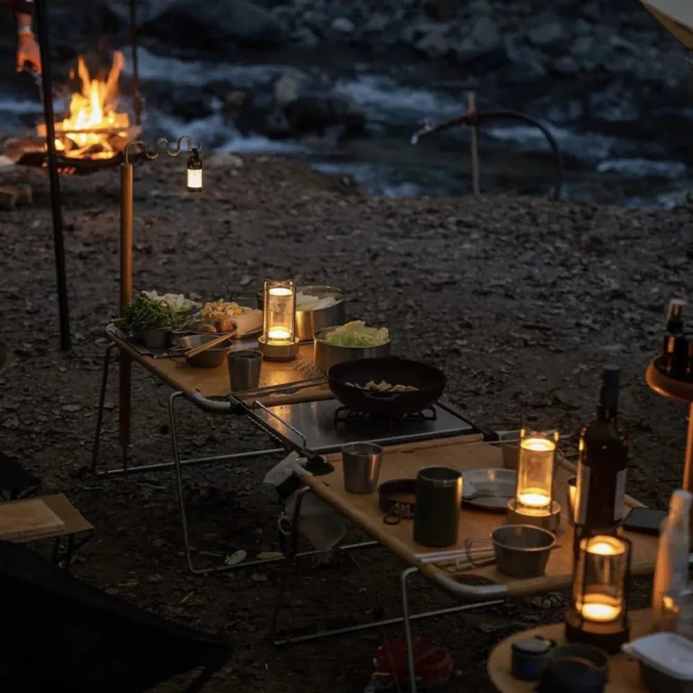 Cordless Rechargeable Battery-Powered Outdoor Lantern Table Lamp