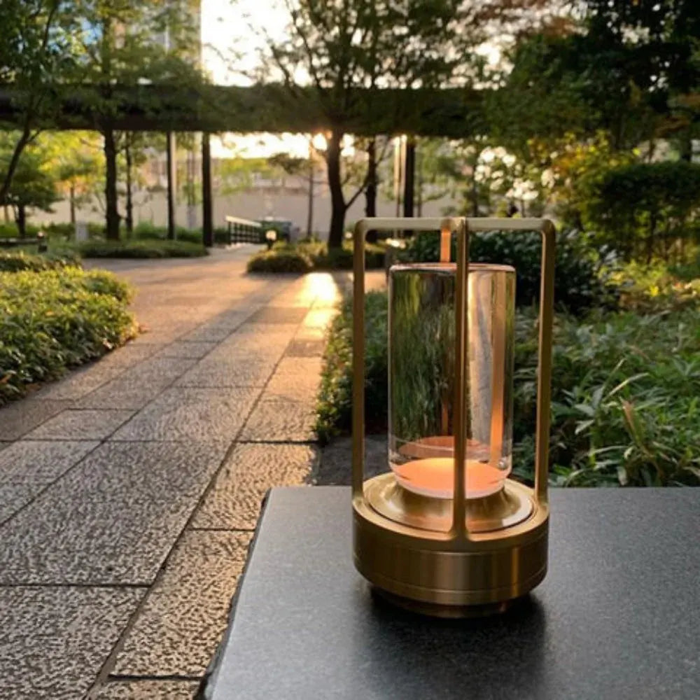 Cordless Rechargeable Battery-Powered Outdoor Lantern Table Lamp