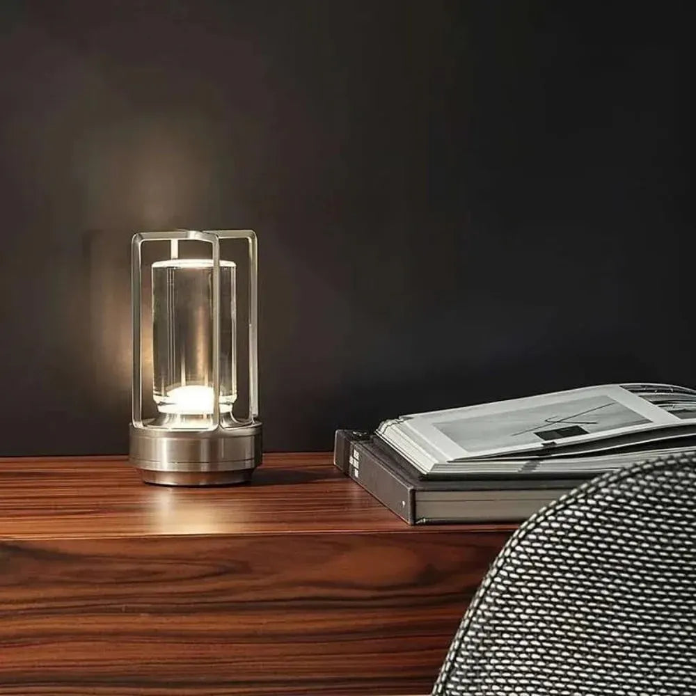 Cordless Rechargeable Battery-Powered Outdoor Lantern Table Lamp