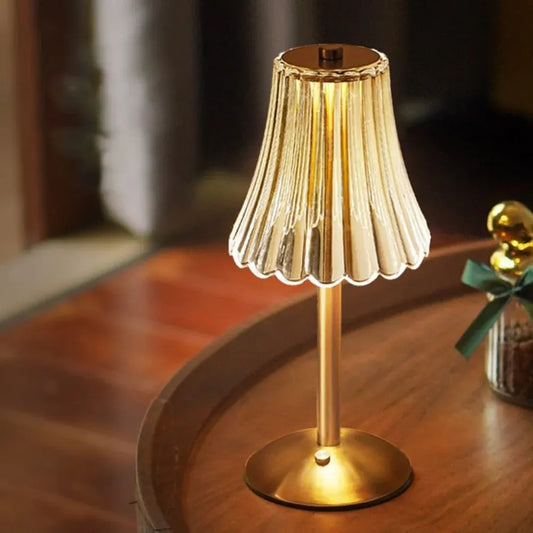 Cordless Rechargeable Crystal LED Dimmable Table Lamp