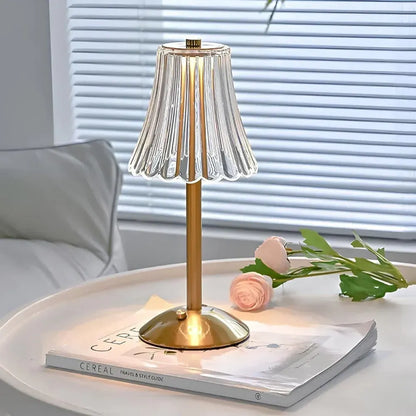 Cordless Rechargeable Crystal LED Dimmable Table Lamp