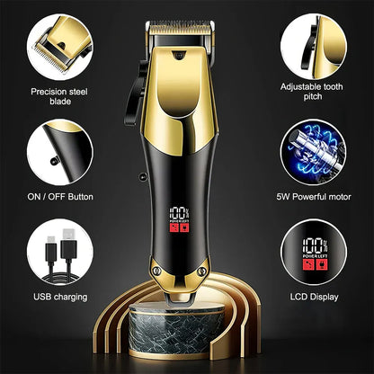 Cordless Rechargeable Hair Trimmer Set with Lithium Battery Grooming Kit